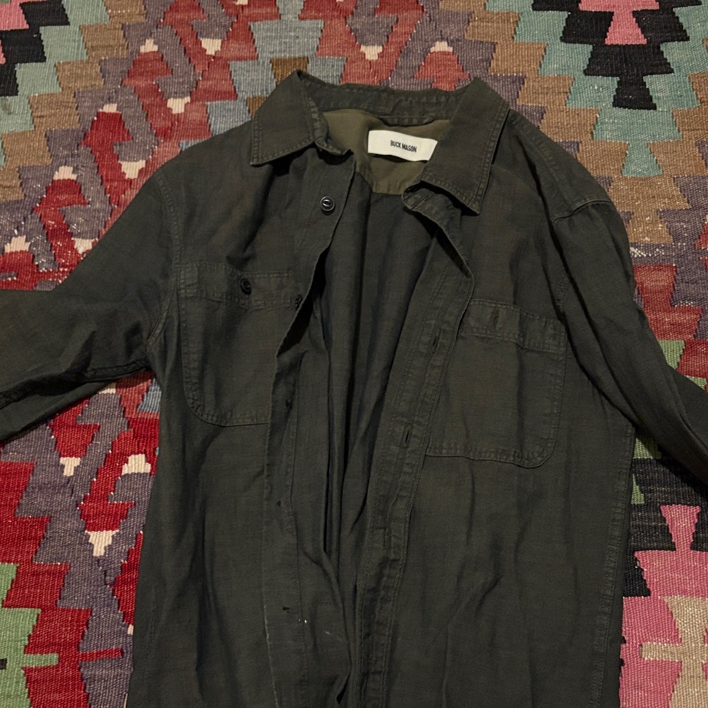 Buck Mason Black Casual Button Down Shirt